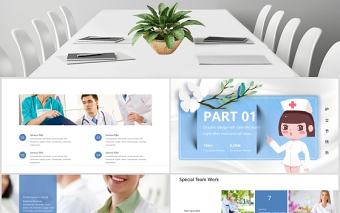 2020年512國際護士節致敬白衣天使PPT模板