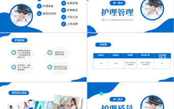 2022護士長述職報告PPT藍色幾何風醫(yī)療系統(tǒng)工作述職報告年度工作總結模板下載