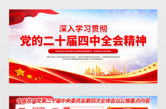 2025二十屆四中全會公報重點內(nèi)容展板紅色大氣四中全會精神宣傳欄設(shè)計