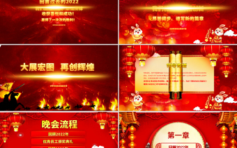 2023金兔送福迎新年PPT立體剪紙風兔年大吉企業(yè)年會頒獎典禮新春聯(lián)歡會員工答謝會模板