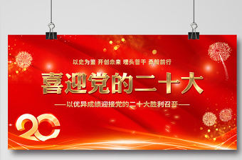 2022喜迎黨的二十大展板紅色喜慶以史為鑒開創未來埋頭苦干勇毅前行20大黨建背景設計模板