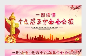 黨建風(fēng)一圖看懂十九屆五中全會(huì)宣傳展板宣傳欄模板