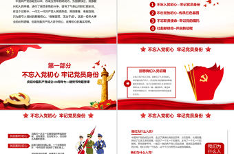 從黨史中讀懂共產黨人的初心建黨100周年黨課PPT