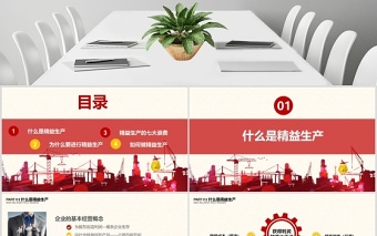 2020年紅色大氣精益生產(chǎn)管理培訓(xùn)PPT模板
