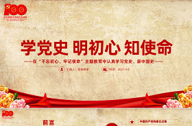 2021深入學(xué)習(xí)黨史守初心、汲取智慧力量擔(dān)使命ppt
