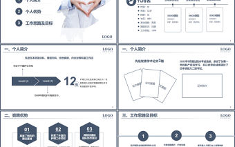 2022護士長競聘PPT簡潔微粒體風護士長競聘優勢及工作規劃模板下載