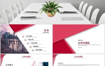 2020紅色大氣創(chuàng)業(yè)商業(yè)計劃書PPT模板