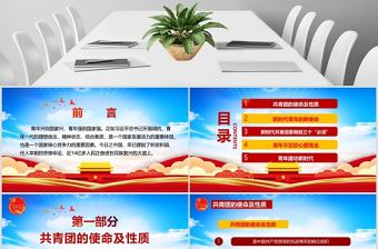 青春心向黨建功新時代記念五四運動101周年ppt模版