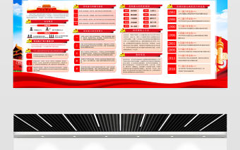 十九屆六中全會公報展板紅色黨政風一圖讀懂中國共產黨第十九屆中央委員會第六次全體會議公報全文內容宣傳欄設計模板