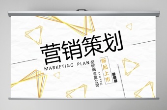 2020簡約幾何風營銷策劃書PPT模板