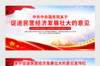 關(guān)于促進(jìn)民營(yíng)經(jīng)濟(jì)發(fā)展壯大的意見(jiàn)宣傳欄紅色大氣促進(jìn)民營(yíng)經(jīng)濟(jì)做大做優(yōu)做強(qiáng)黨建展板設(shè)計(jì)