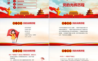 黨史引領成長PPT傳統中國風學黨史守初心共成長小學生學習黨史主題隊會課件