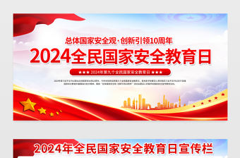 2024年全民國家安全教育日總體國家安全觀主題宣傳欄展板模板