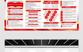2024年全民國家安全教育日總體國家安全觀主題宣傳欄展板模板