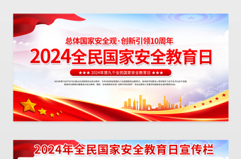 2024年全民國(guó)家安全教育日總體國(guó)家安全觀主題宣傳欄展板模板