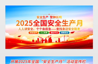 2025年全國(guó)安全生產(chǎn)月安全生產(chǎn)知識(shí)宣傳展板設(shè)計(jì)模板