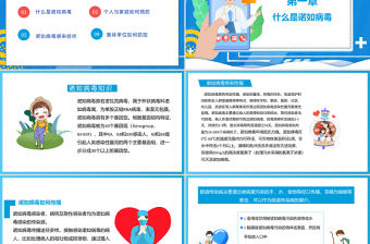 插畫風諾如病毒科普講義PPT模板