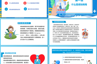 插畫風(fēng)諾如病毒科普講義PPT模板