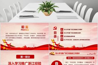 紅色地域黨課之深入學習浙江千村示范萬村整治工程經驗宣傳黨課PPT