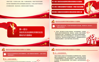 在歷史自信中堅定長期執(zhí)政的定力 PPT紅色大氣黨員干部 學習教育專題黨課課件 ppt紅色 大氣PPT