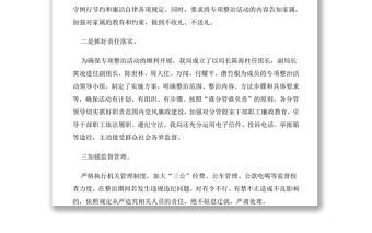 違規吃喝專項治理工作自查報告（四）