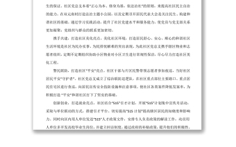 社區(qū)特色亮點工作匯報2
