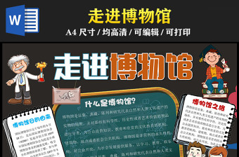 2023走進(jìn)博物館手抄報(bào)童趣卡通博物館介紹國(guó)際博物館日由來(lái)介紹電子小報(bào)模板