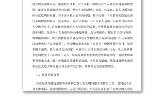 違規吃喝專項治理工作自查報告（九）