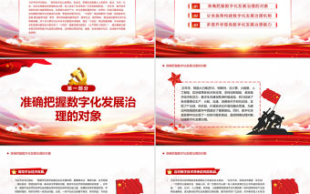 加強(qiáng)數(shù)字化發(fā)展治理推進(jìn)數(shù)字中國(guó)建設(shè) PPT紅色精品深入學(xué)習(xí)落實(shí)十四五規(guī)劃綱要部署專題黨課課件