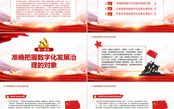 加強(qiáng)數(shù)字化發(fā)展治理推進(jìn)數(shù)字中國(guó)建設(shè) PPT紅色精品深入學(xué)習(xí)落實(shí)十四五規(guī)劃綱要部署專(zhuān)題黨課課件