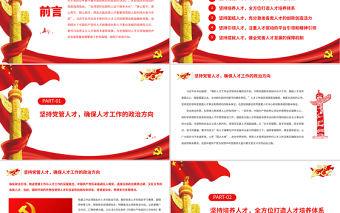 加強(qiáng)黨對人才工作的全面領(lǐng)導(dǎo)PPT黨員干部深入學(xué)習(xí)《決議》專題黨課課件模板