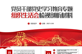 2022年縣醫(yī)療保障局黨支部班子組織生活會(huì)對(duì)照檢查材料ppt