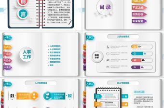2021人事創意行政部工作總結PPT模板