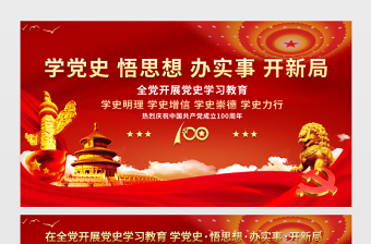 2021建黨100周年學(xué)黨史學(xué)習(xí)教育黨建設(shè)計(jì)展板