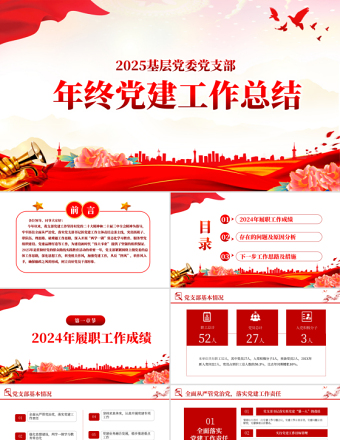 2022年中黨建工作總結(jié)PPT紅色大氣基層黨組織黨支部工作匯報年度述職報告模板