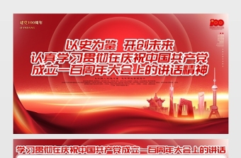 2021以史為鑒開創(chuàng)未來(lái)認(rèn)真學(xué)習(xí)貫徹在慶祝中國(guó)共產(chǎn)黨成立一百周年大會(huì)上的講話精神展板設(shè)計(jì)模板