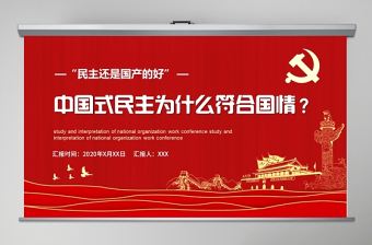 黨政黨建黨課中國式民主為什么符合國情主題PPT模板