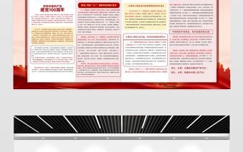 2021慶祝中國共產(chǎn)黨成立一百周年大會上的講話七一講話宣傳展板