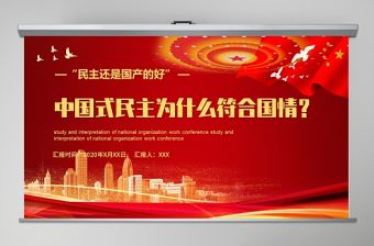 黨政黨建黨課中國式民主為什么符合國情主題PPT模板