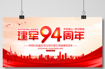 2021建軍94周年展板傳承紅色基因擔(dān)當(dāng)強(qiáng)軍重任致敬建黨百年宣傳展板
