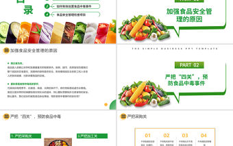 2021如何預防食品安全事故PPT關注食品安全共享健康生活課件模板