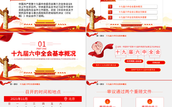 十九屆六中全會公報(bào)學(xué)習(xí)PPT黨建風(fēng)深入學(xué)習(xí)黨的百年奮斗重大成就和歷史經(jīng)驗(yàn)專題黨課課件