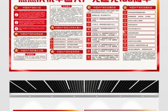 2021不忘初心牢記使命熱烈慶祝建黨100周年展板設計模板