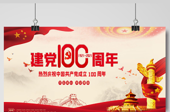2021熱烈慶祝建黨100周年展板設(shè)計(jì)模板