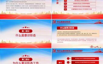 2021堅定不移做好新時代意識形態工作PPT黨組織學黨史專題課件模板下載