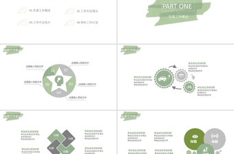 2021年度工作總結匯報PPT淡綠極簡小清新總結匯報模板