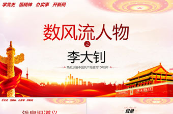 2021紅色人物介紹之中國革命的“播火者”—李大釗PPT熱烈慶祝中國共產黨建黨100周年專題黨課