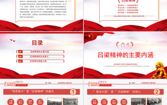 2021呂梁精神專題講座PPT慶祝建黨100周年中國精神系列黨課PPT模板