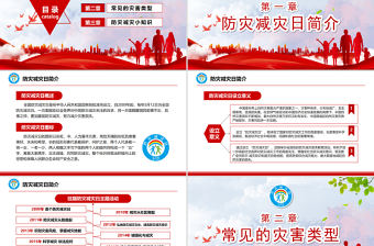 2021防災(zāi)減災(zāi)日中小學(xué)生防災(zāi)教育主題班會PPT模板