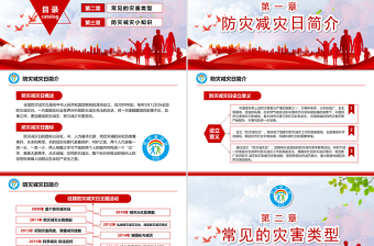 2021防災(zāi)減災(zāi)日中小學(xué)生防災(zāi)教育主題班會(huì)PPT模板
